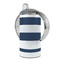 Horizontal Stripe 12 oz Stainless Steel Sippy Cups - FULL (back angle)