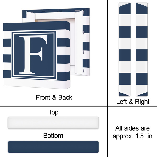 Horizontal Stripe 12x12 - Canvas Print - Approval