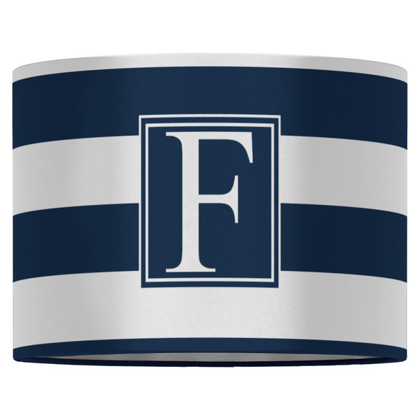 Horizontal Stripe 16" Drum Lampshade - FRONT (Fabric)