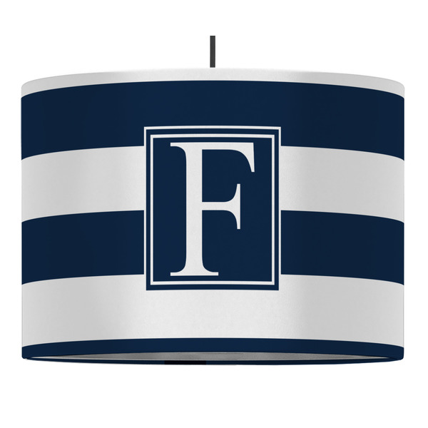 Horizontal Stripe 16" Drum Lampshade - PENDANT (Fabric)