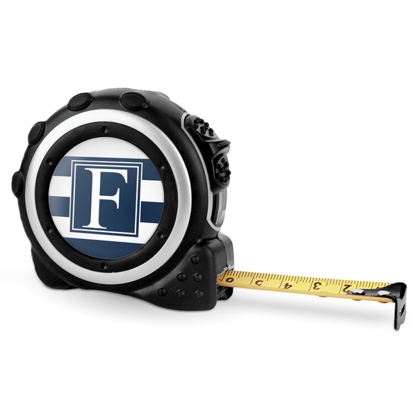 Horizontal Stripe 16 Foot Black & Silver Tape Measures - Front