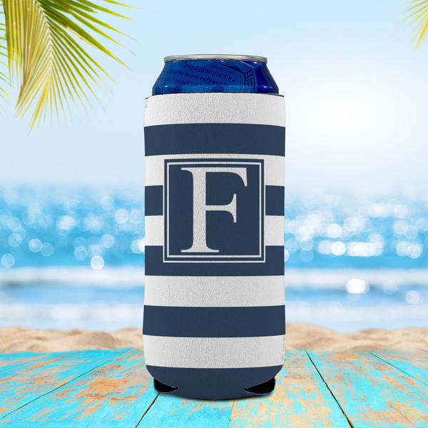 Horizontal Stripe 16oz Can Sleeve - LIFESTYLE