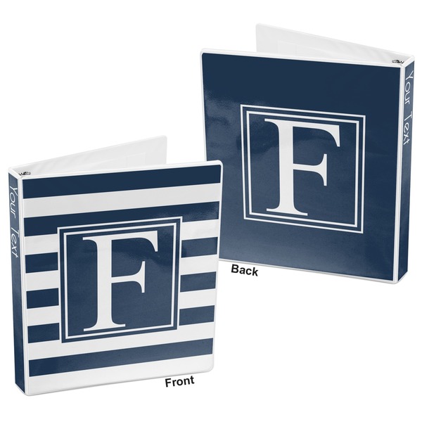 Horizontal Stripe 3-Ring Binder Front and Back