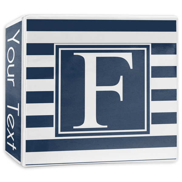 Custom Horizontal Stripe 3-Ring Binder - 3 inch (Personalized)