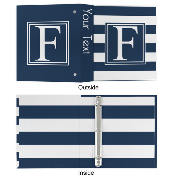 Horizontal Stripe 3 Ring Binders - Full Wrap - 1" - APPROVAL