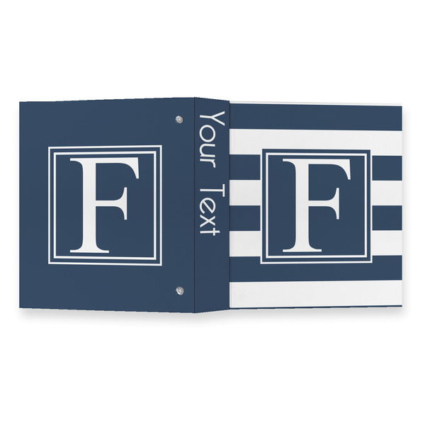 Horizontal Stripe 3 Ring Binders - Full Wrap - 1" - OPEN OUTSIDE