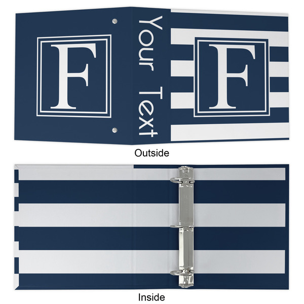 Horizontal Stripe 3 Ring Binders - Full Wrap - 2" - APPROVAL