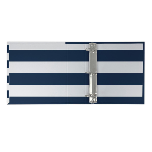 Horizontal Stripe 3 Ring Binders - Full Wrap - 2" - OPEN INSIDE