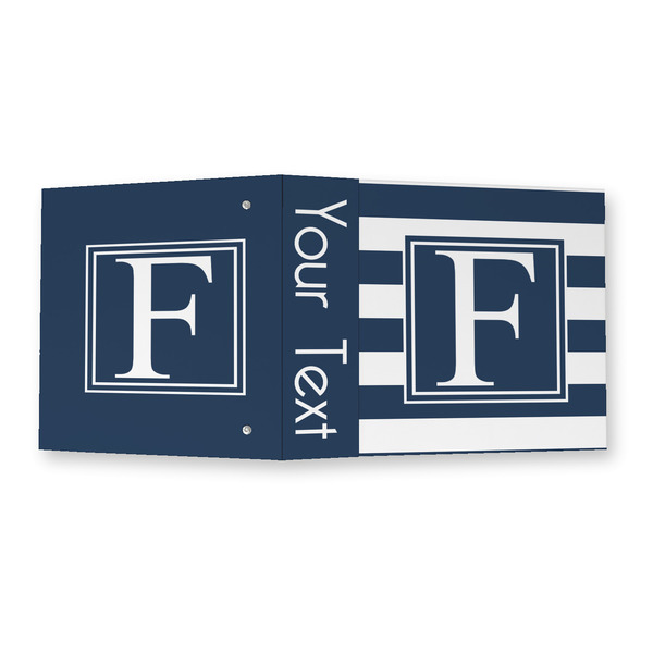 Horizontal Stripe 3 Ring Binders - Full Wrap - 2" - OPEN OUTSIDE