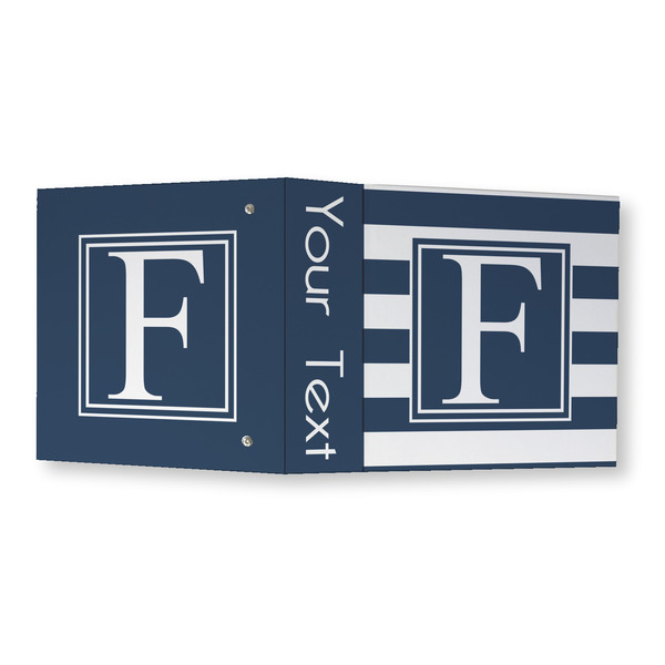 Horizontal Stripe 3 Ring Binders - Full Wrap - 3" - OPEN OUTSIDE