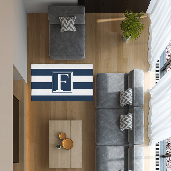 Horizontal Stripe 3'x5' Indoor Area Rugs - IN CONTEXT