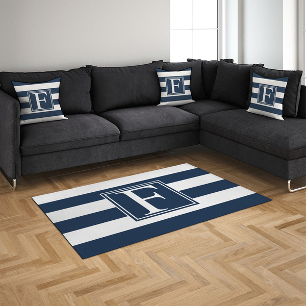 Horizontal Stripe 4'x6' Indoor Area Rugs - IN CONTEXT