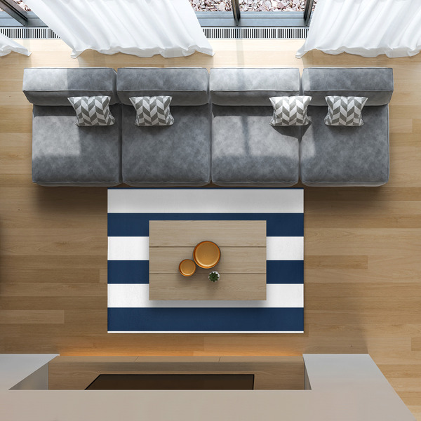 Horizontal Stripe 5'x7' Indoor Area Rugs - IN CONTEXT