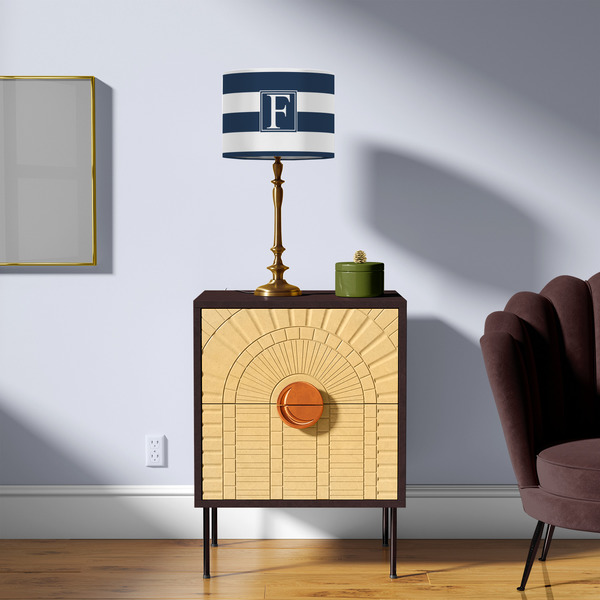 Horizontal Stripe 8" Drum Lampshade - LIFESTYLE