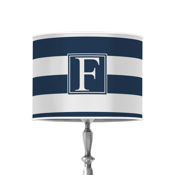 Horizontal Stripe 8" Drum Lampshade - ON STAND (Poly Film)