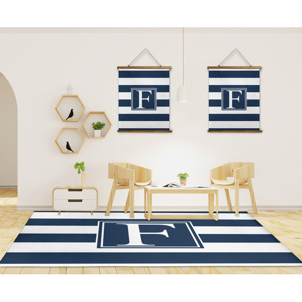 Horizontal Stripe 8'x10' Indoor Area Rugs - IN CONTEXT