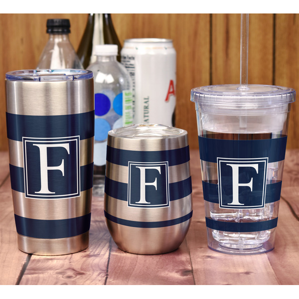 Horizontal Stripe Acrylic Tumbler - Full Print - In Context