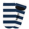 Horizontal Stripe Adult Ankle Socks - Single Pair - Front and Back
