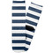 Horizontal Stripe Adult Crew Socks - Single Pair - Front and Back