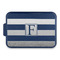 Horizontal Stripe Aluminum Baking Pan with Navy Lid (Personalized)