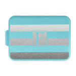 Horizontal Stripe Aluminum Baking Pan with Teal Lid (Personalized)