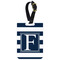 Horizontal Stripe Metal Luggage Tag w/ Initial