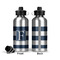 Horizontal Stripe Aluminum Water Bottle - Front and Back