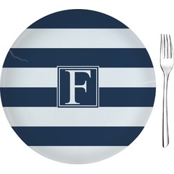 Horizontal Stripe Glass Appetizer / Dessert Plate 8" (Personalized)