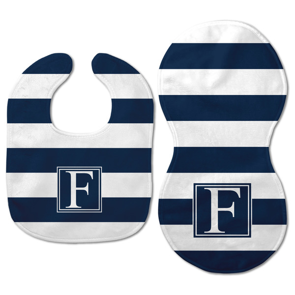 Horizontal Stripe Baby Bib & Burp Set - Approval (new bib & burp)