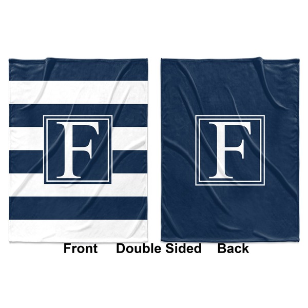 Horizontal Stripe Baby Blanket (Double Sided - Printed Front and Back)