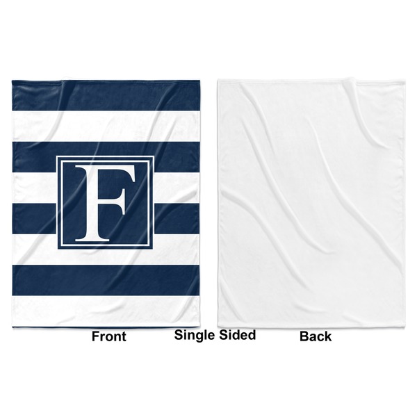 Horizontal Stripe Baby Blanket (Single Side - Printed Front, White Back)