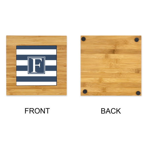 Horizontal Stripe Bamboo Trivet with 6" Tile - APPROVAL