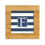 Horizontal Stripe Bamboo Trivet with Ceramic Tile Insert (Personalized)
