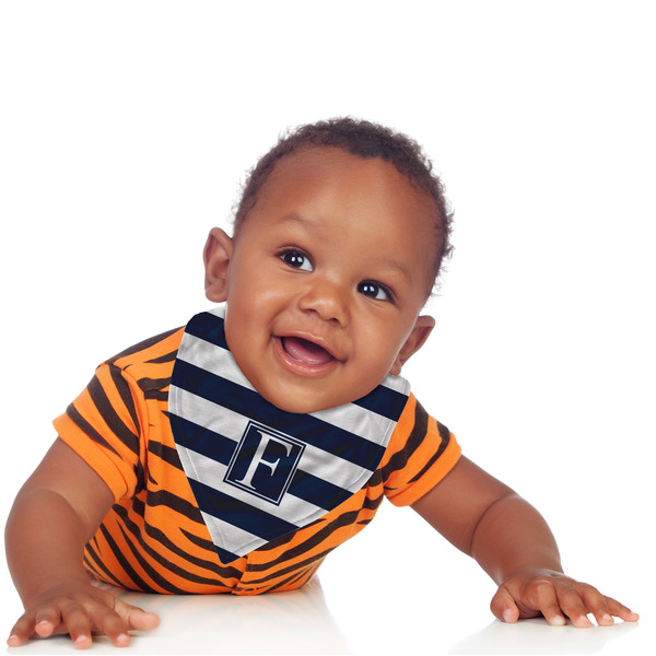 Horizontal Stripe Bandana Bib - (Lifestyle 1 boy)