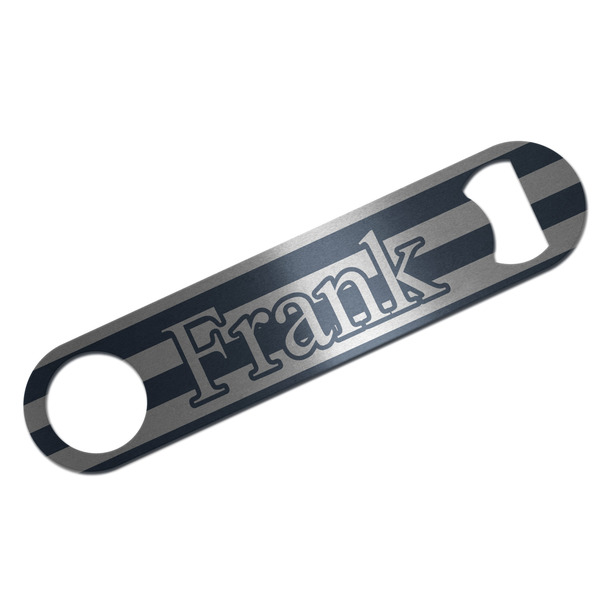 Horizontal Stripe Bar Opener - Silver - Front
