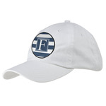 Horizontal Stripe Baseball Cap - White (Personalized)