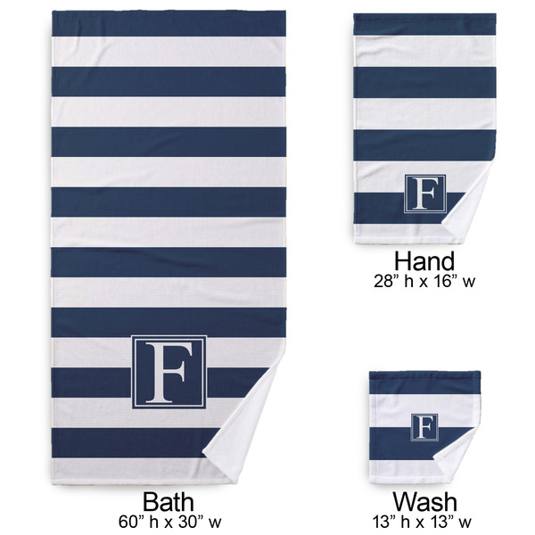 Horizontal Stripe Bath Towel Sets - 3-piece - Approval