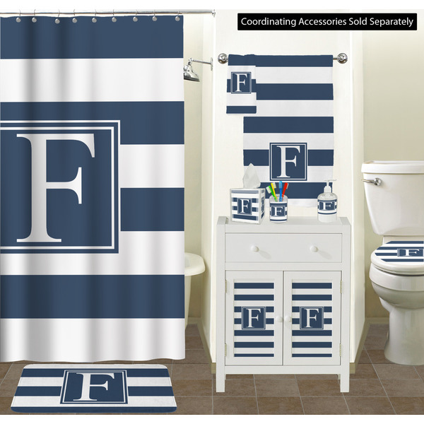 Horizontal Stripe Bathroom Scene