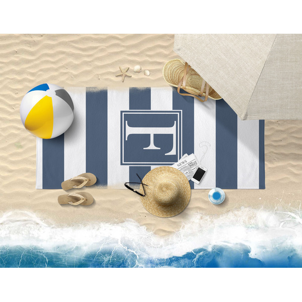 Horizontal Stripe Beach Towel Lifestyle