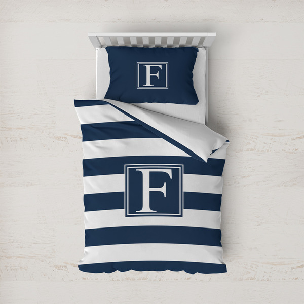 Custom Horizontal Stripe Duvet Cover Set - Twin (Personalized)