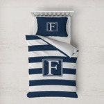 Horizontal Stripe Duvet Cover Set - Twin XL (Personalized)