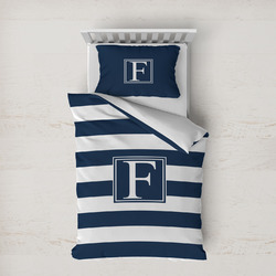 Horizontal Stripe Duvet Cover Set - Twin XL (Personalized)