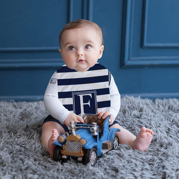 Horizontal Stripe Bib Lifestyle Boy