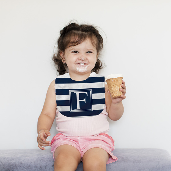 Horizontal Stripe Bib Lifestyle Girl