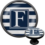Horizontal Stripe Cabinet Knob (Black) (Personalized)