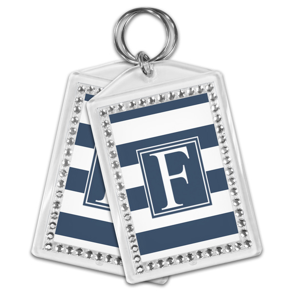 Horizontal Stripe Bling Keychain - MAIN
