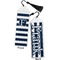 Horizontal Stripe Bookmark with tassel - Front and Back
