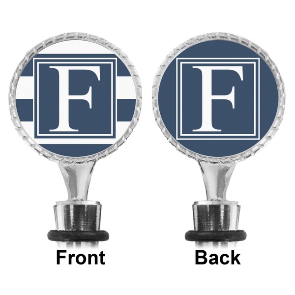 Horizontal Stripe Bottle Stopper - Front and Back