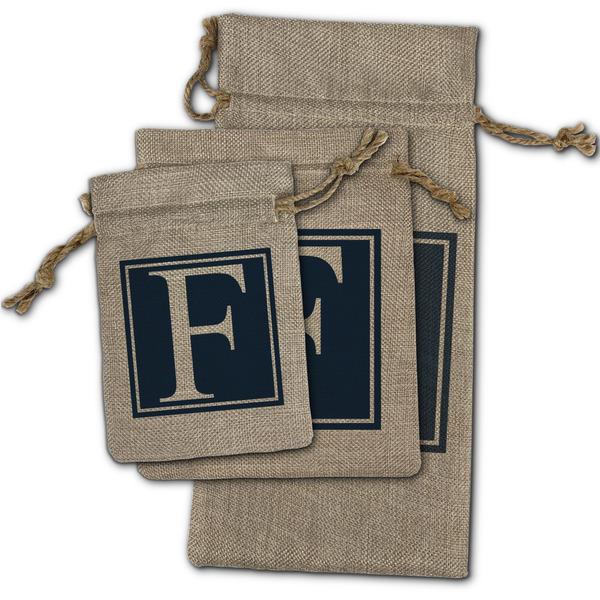 Horizontal Stripe Burlap Gift Bags - (PARENT MAIN) All Three