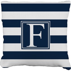 Horizontal Stripe Faux-Linen Throw Pillow 16" (Personalized)